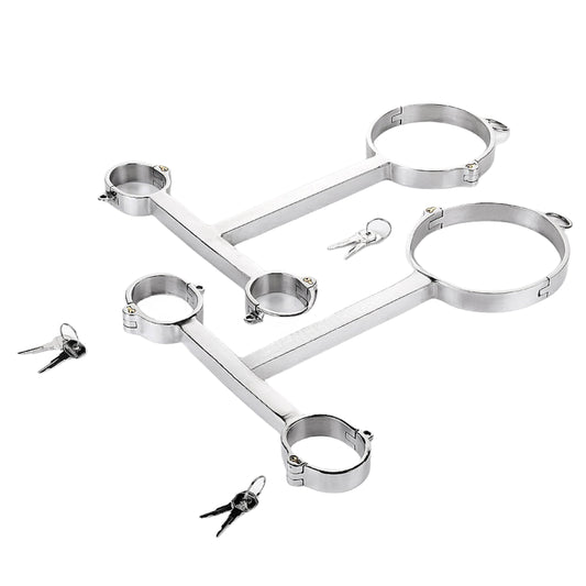 T-Shaped Bondage Collar: Professional Stainless Steel Hand and Neck