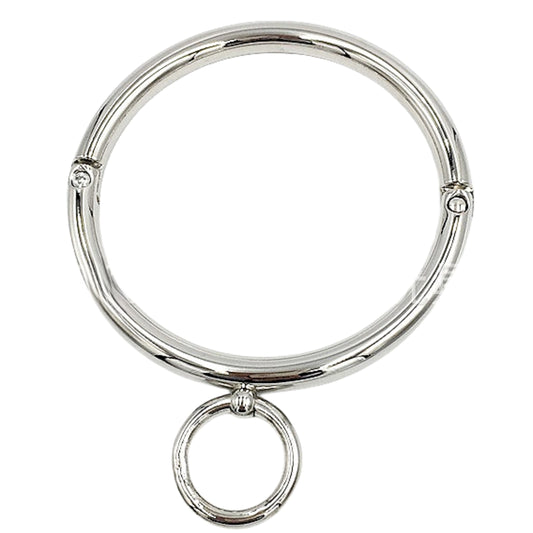 BDSM Stainless Steel Round Collar for Women - 12cm Inner Diameter